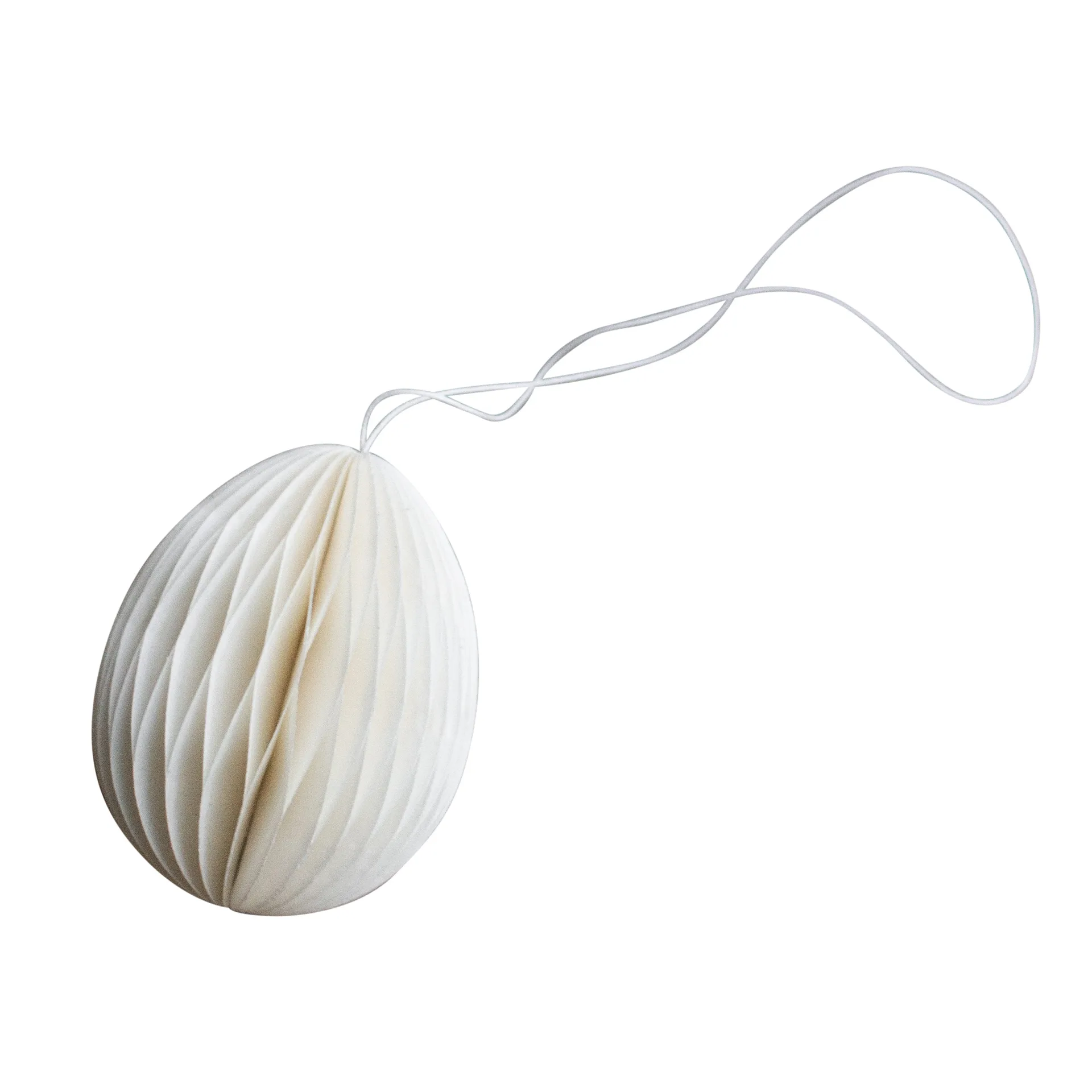 Ovoid påskhänge papper 7 cm, White DBKD