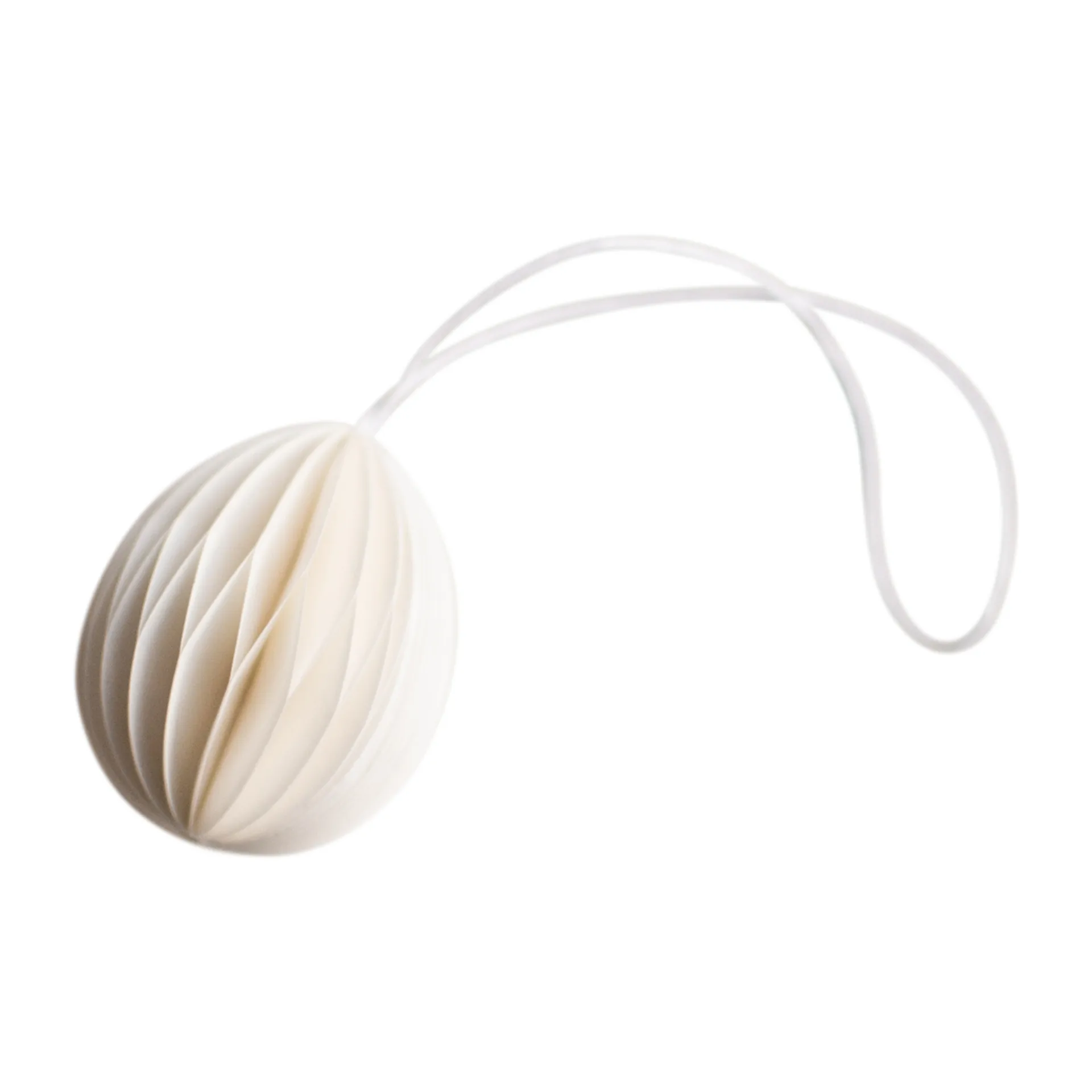 Ovoid påskhänge papper small 4 cm, White DBKD