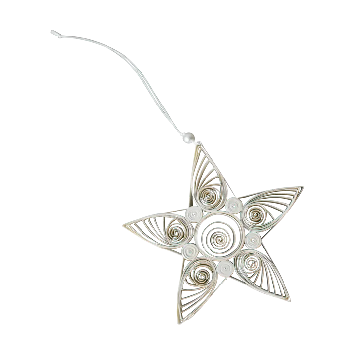 Paper star julhänge 10,5 cm - White - DBKD
