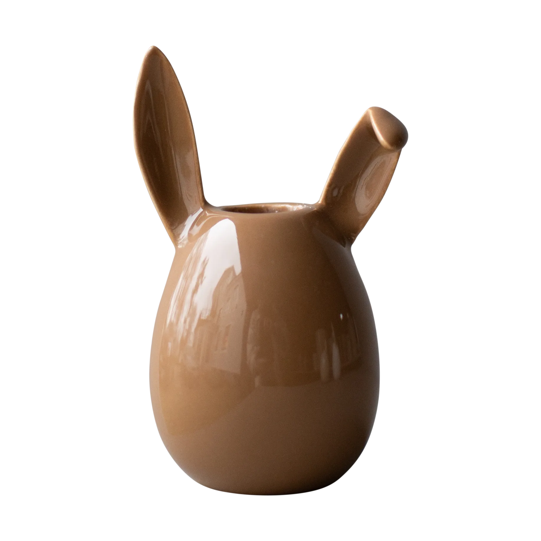 Rabbit ljusstake 13 cm, Shiny nougat DBKD