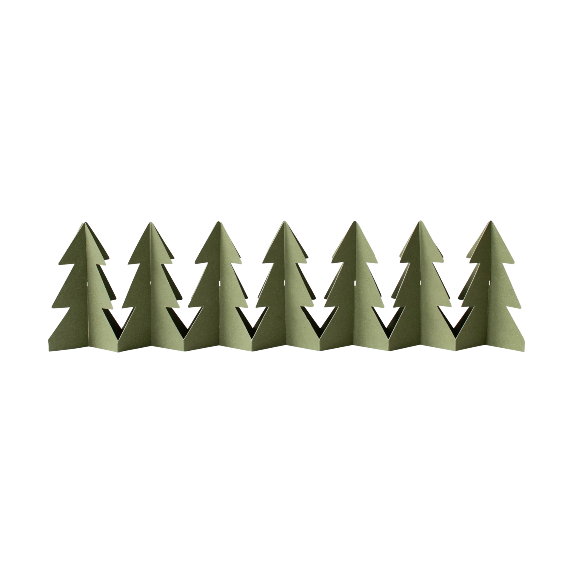 Tree in a row dekoration, Green, 7x60 cm DBKD
