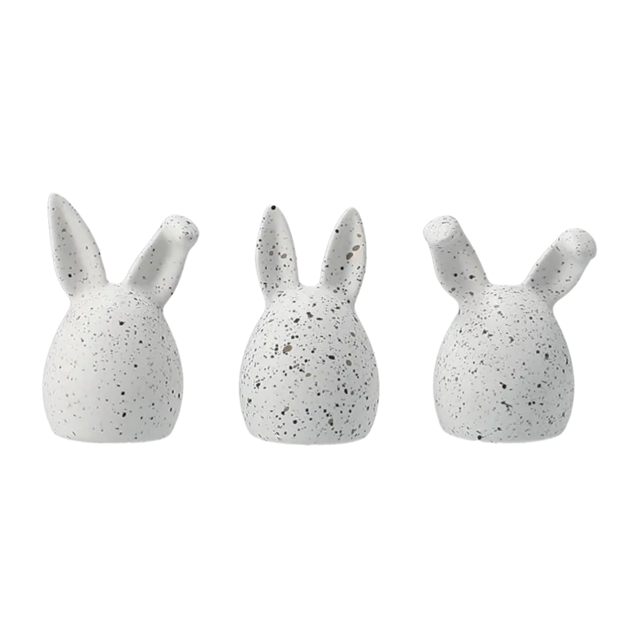 Triplets påskhare 3-pack - White dot - DBKD