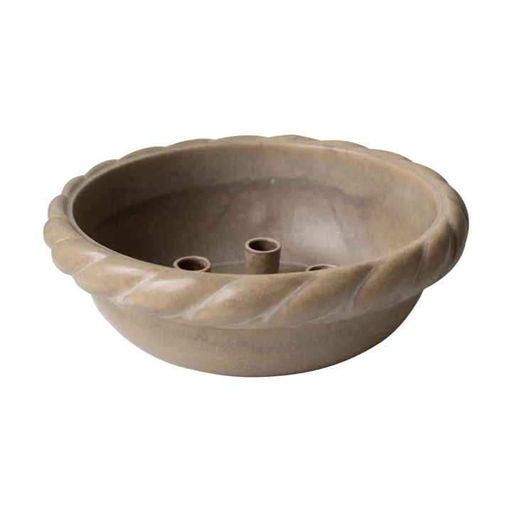 Twine plate ljusstake Ø30 cm - Beige - DBKD