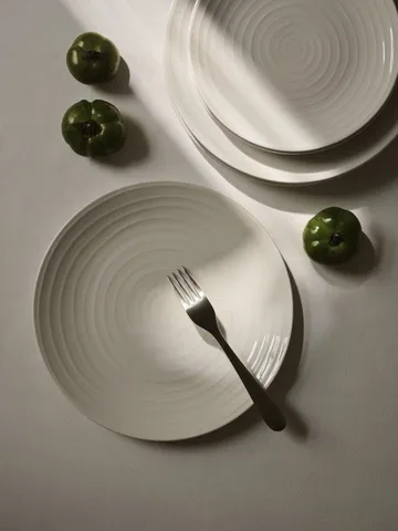 Blond assiett - stripe vit - Design House Stockholm