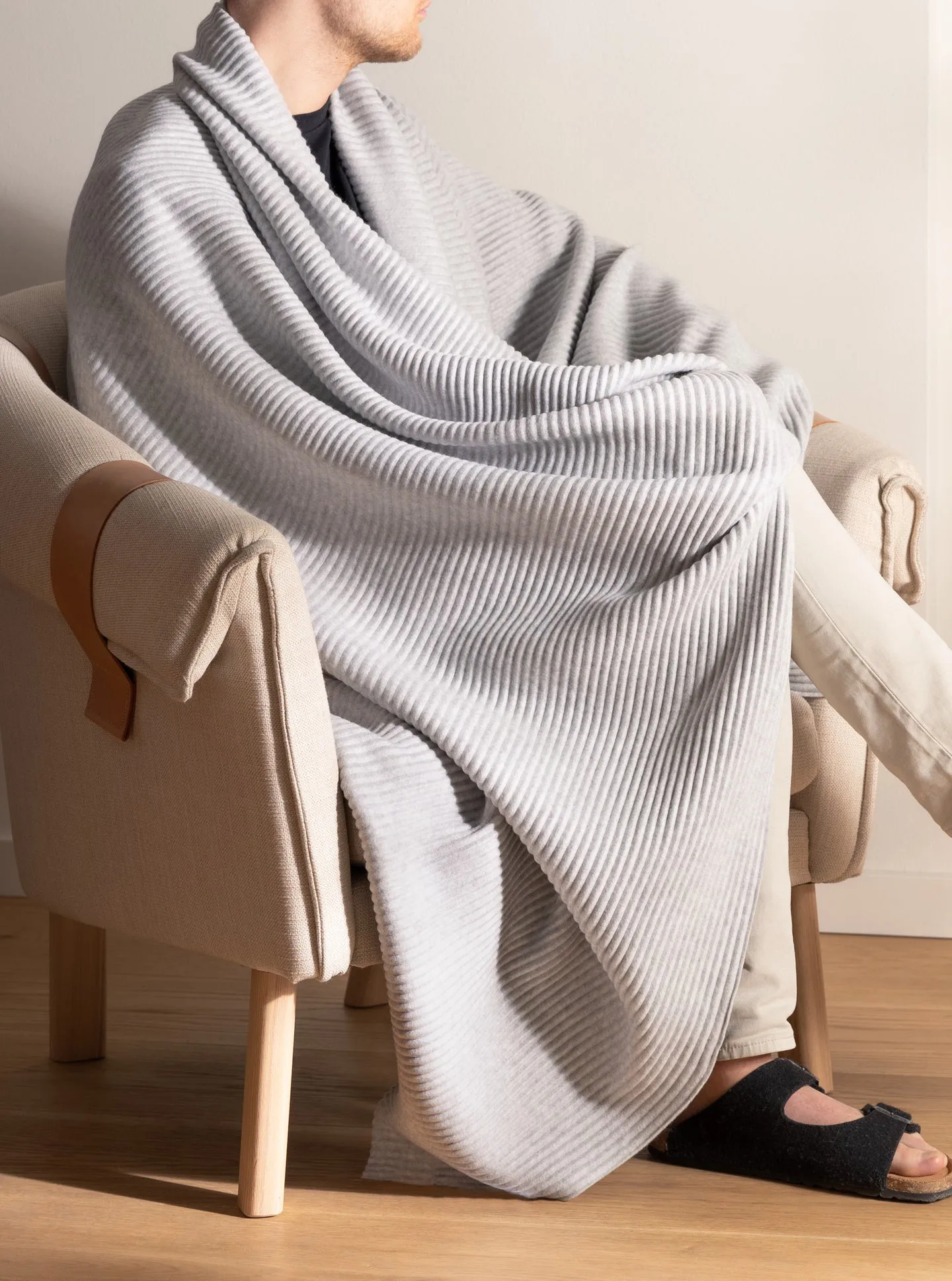 Pleece filt 140x160 cm, Ljusgrå Design House Stockholm