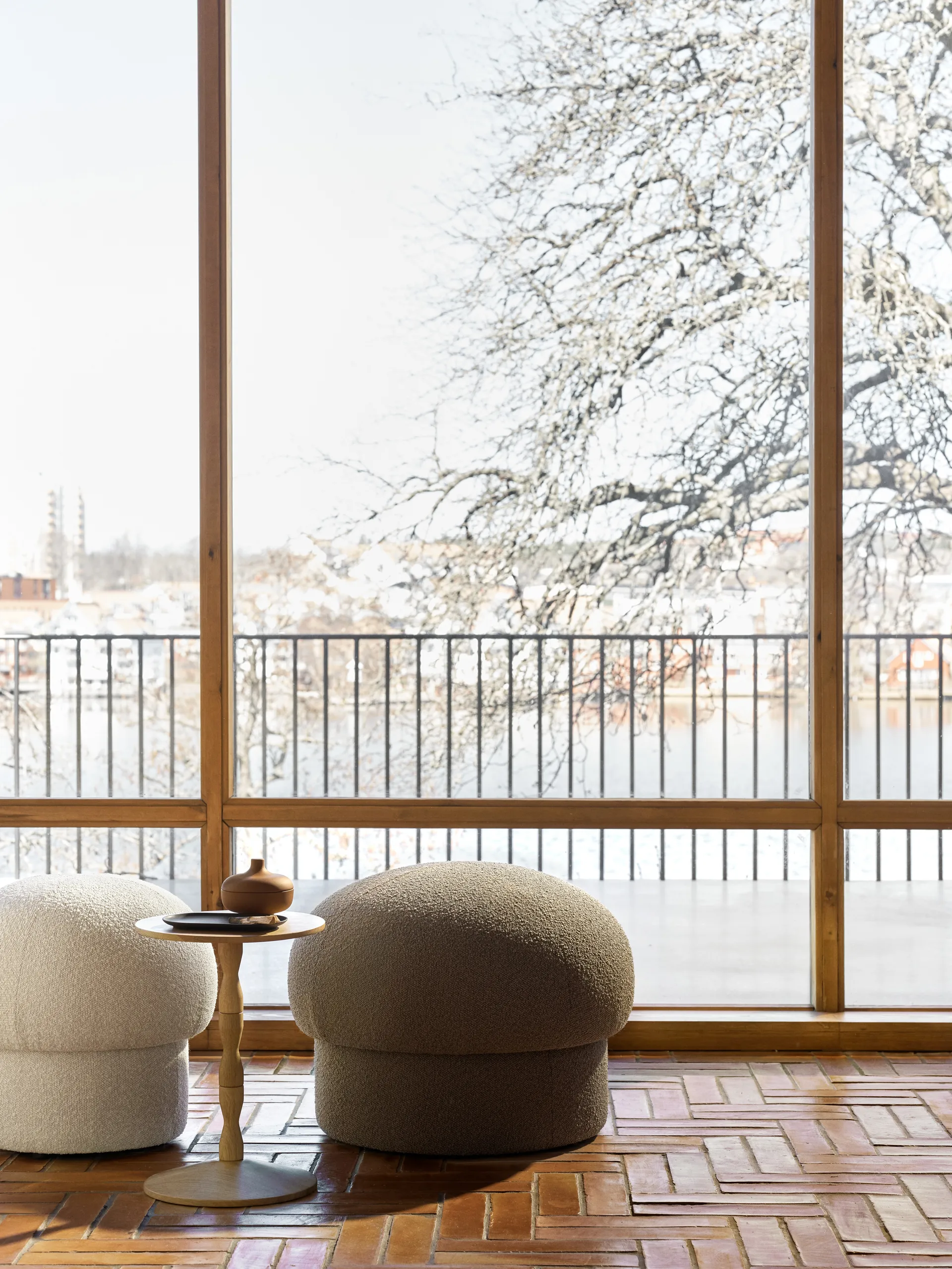 Uno puff Ø65 cm, Brown Design House Stockholm