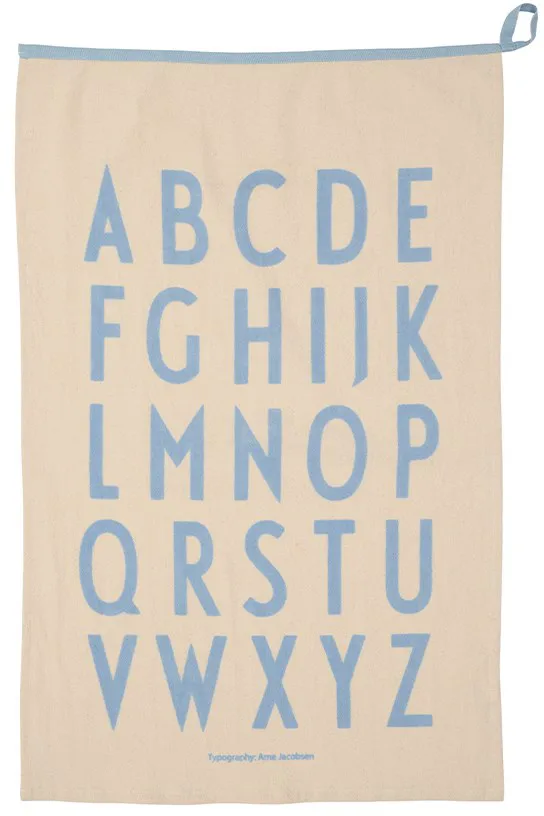 Design Letters Premium classic kökshandduk 50x70cm, ABC-blå Design Letters
