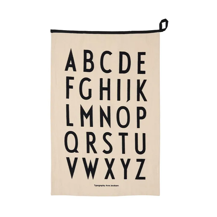 Design Letters Premium classic kökshandduk 50x70cm - ABC-svart - Design Letters