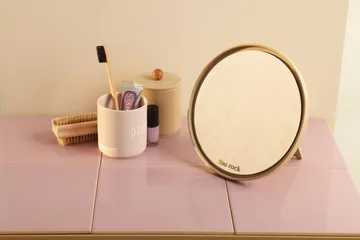 Mirror Mirror bordsspegel Ø21 cm - Beige - Design Letters
