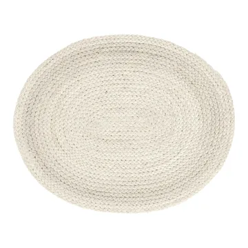 Braided bordstablett oval - Ivory - Dixie