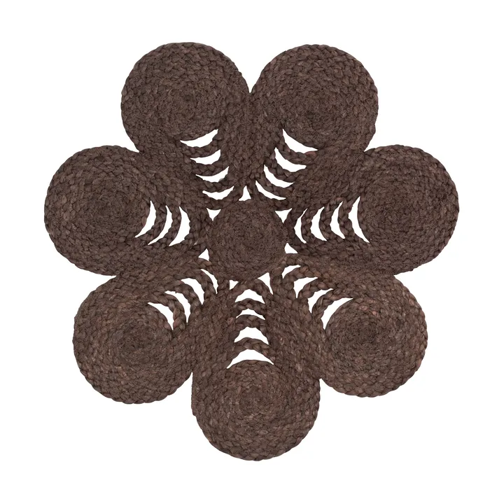 Elin bordstablett anemone Ø40 cm - Coffee - Dixie