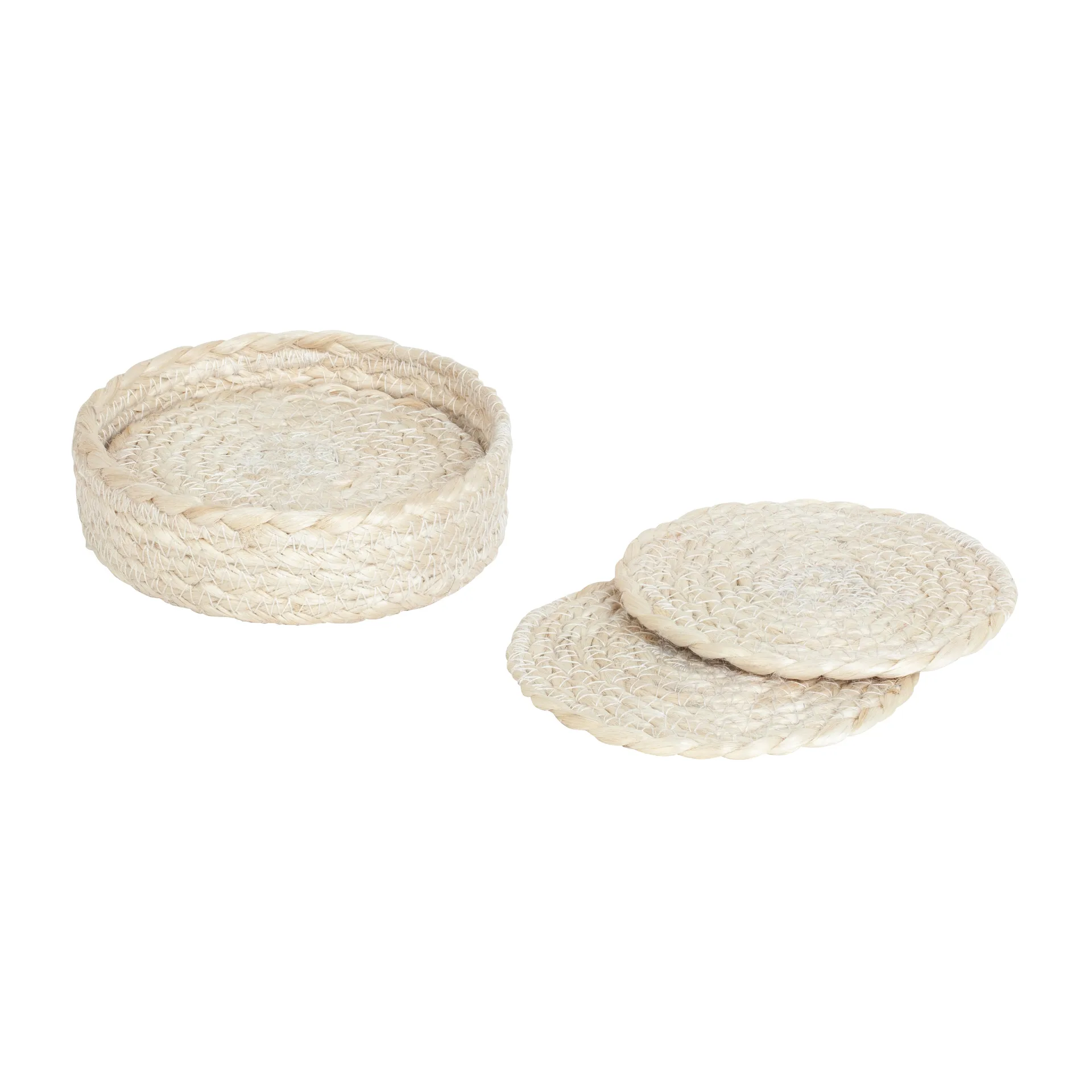 Elin glasunderlägg Ø10,5 cm 6-pack, Vit Dixie