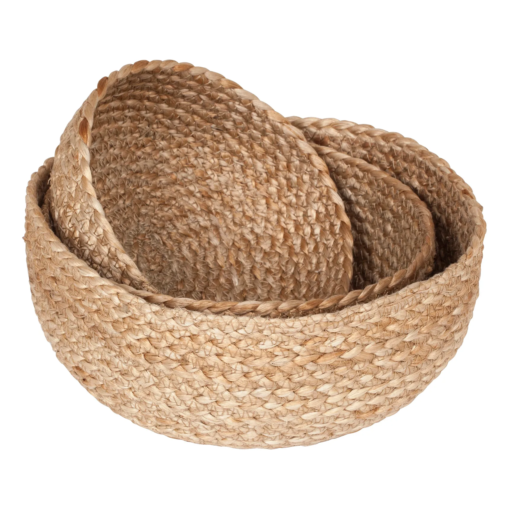 Flätad brödkorg 3-pack, Natur Dixie