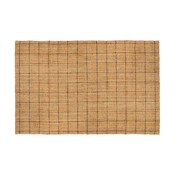 Freja jutematta rutig 190x290 cm - Natural-dark grey - Dixie