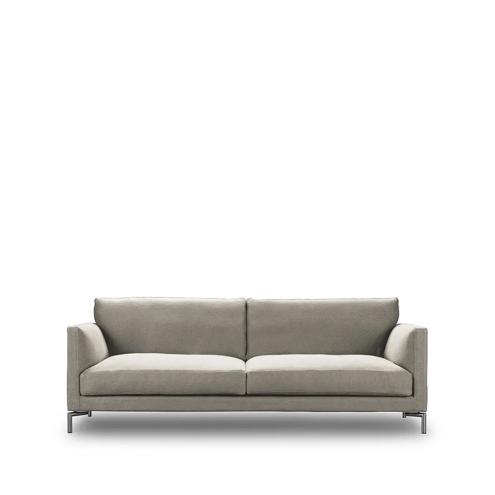 Mission soffa, tyg tangent 37 beige-240-stål Eilersen
