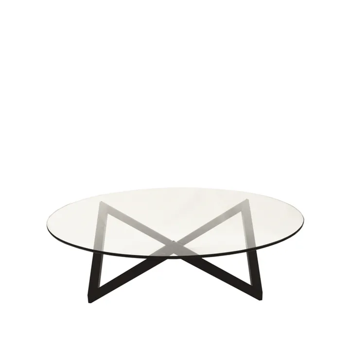 Sirius Metall soffbord - svart, glasskiva - Englesson