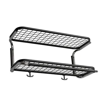 Classic 650 hatthylla - svart/krom, 2 plan, 50 cm - Essem Design