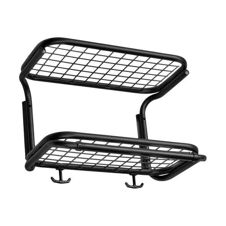 Classic 650 hatthylla - svart/svart, 2 plan, 40 cm - Essem Design