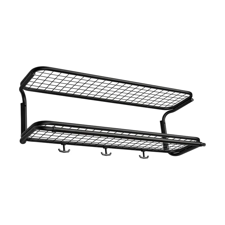 Classic 650 hatthylla - svart/svart, 2 plan, 70 cm - Essem Design