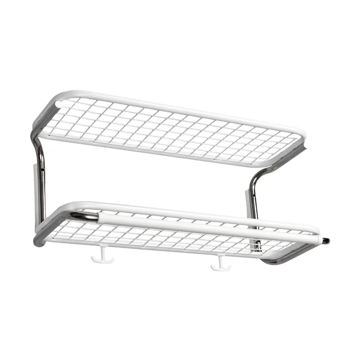 Classic 650 hatthylla - vit/krom, 2 plan, 50 cm - Essem Design