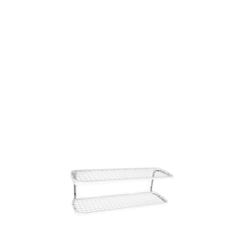 Classic 650 skohylla, vit/krom, 2 plan, 60 cm Essem Design