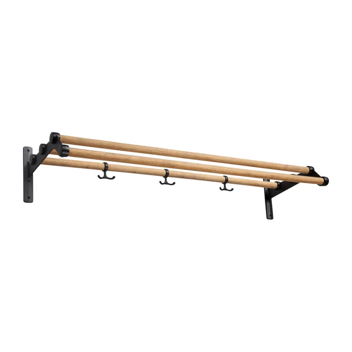 Nostalgi 291 hatthylla 100 cm - Bambu-svart - Essem Design
