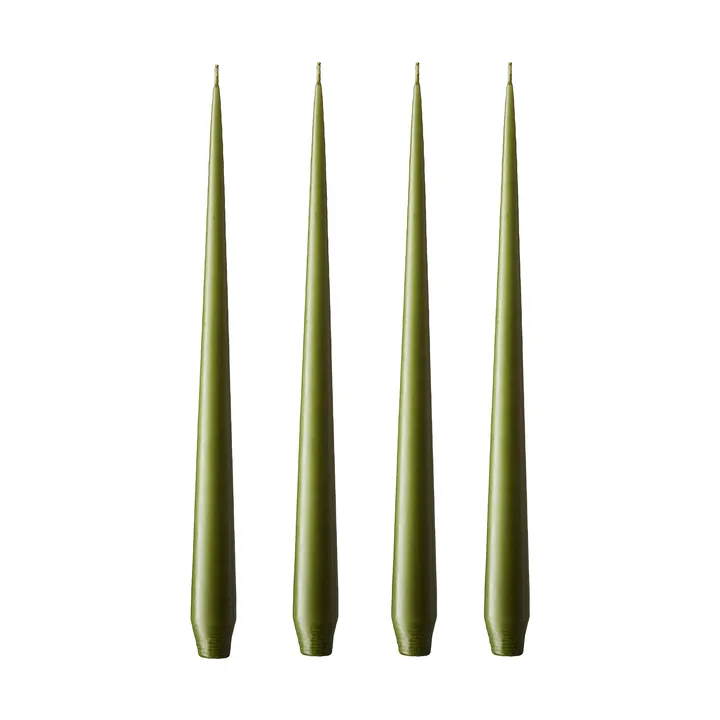 ester & erik ljus 4-pack matt - olive glow, 42 cm - ester & erik