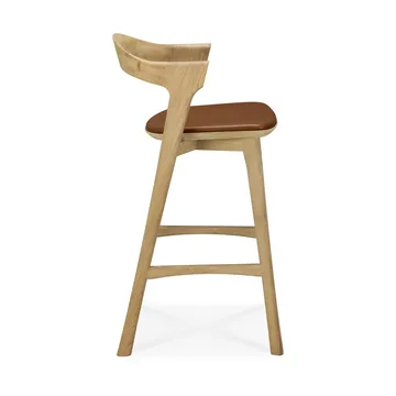 Bok barstol - Lackerad ek-läder Cognac, 65 cm - Ethnicraft