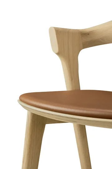 Bok barstol - Lackerad ek-läder Cognac, 65 cm - Ethnicraft