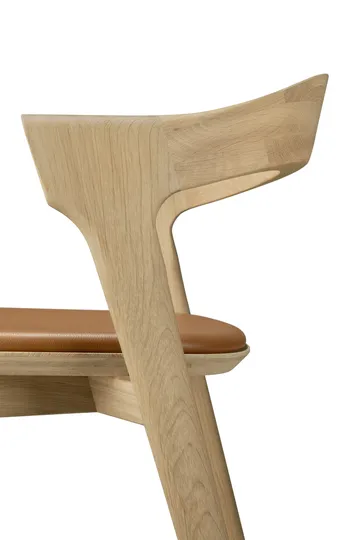 Bok barstol - Lackerad ek-läder Cognac, 65 cm - Ethnicraft