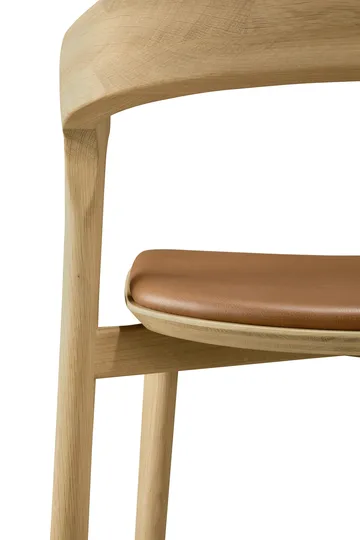 Bok barstol - Lackerad ek-läder Cognac, 75 cm - Ethnicraft