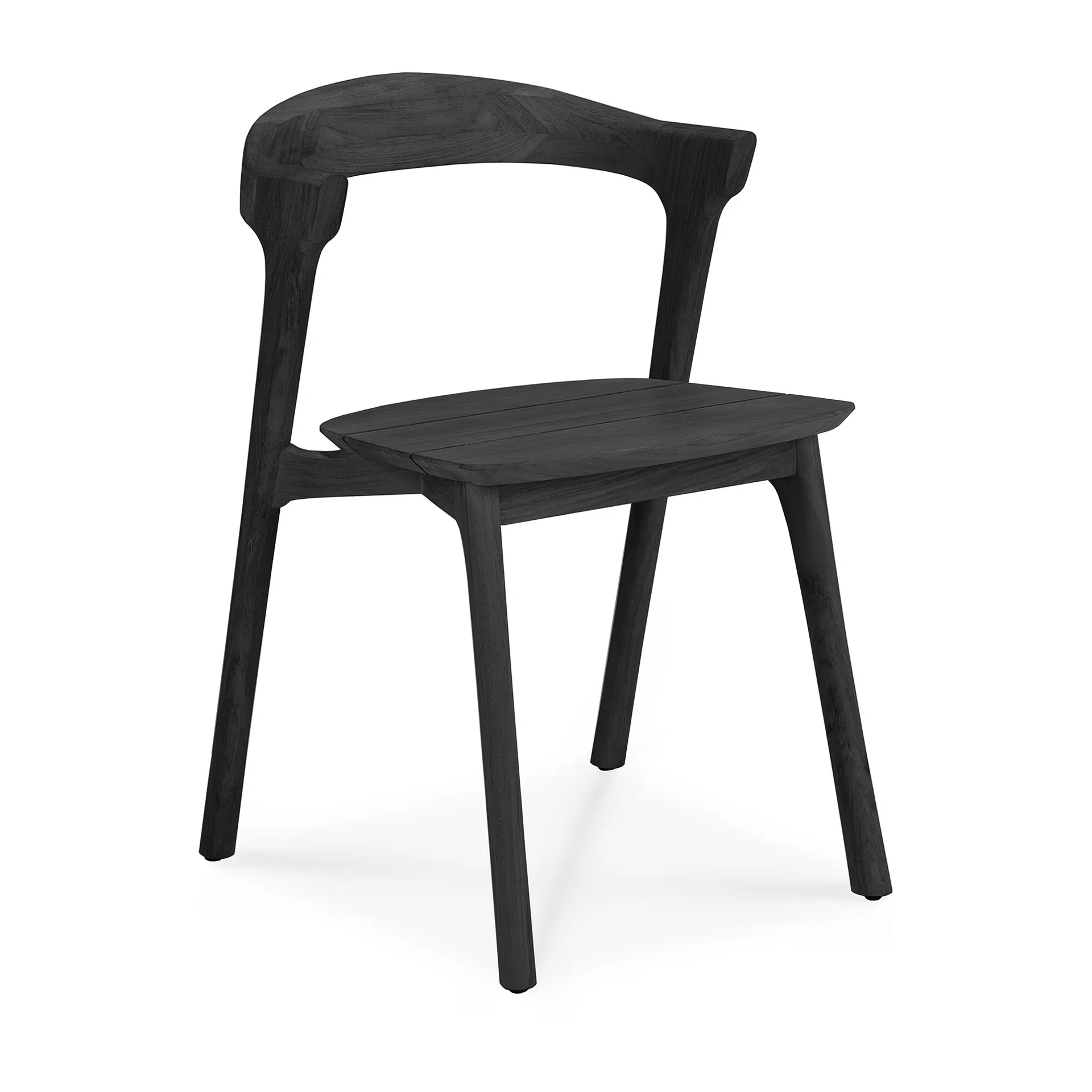 Bok outdoor stol, Svartbetsad teak Ethnicraft