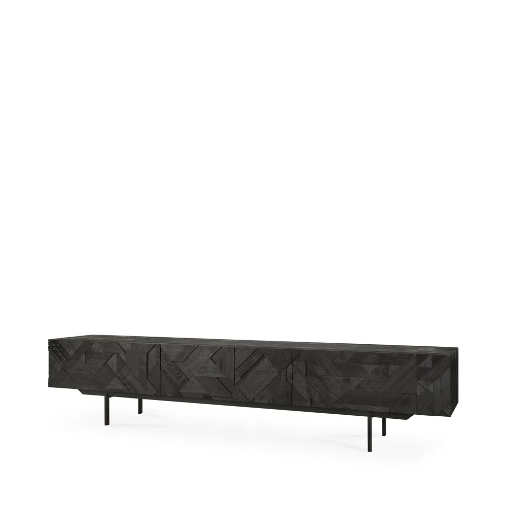 Graphic mediabänk, Black 242 cm Ethnicraft