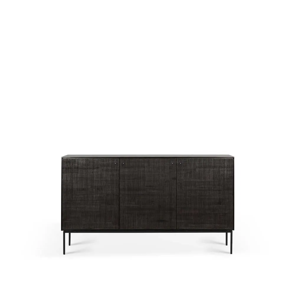 Grooves sideboard, Black 3 dörrar Ethnicraft
