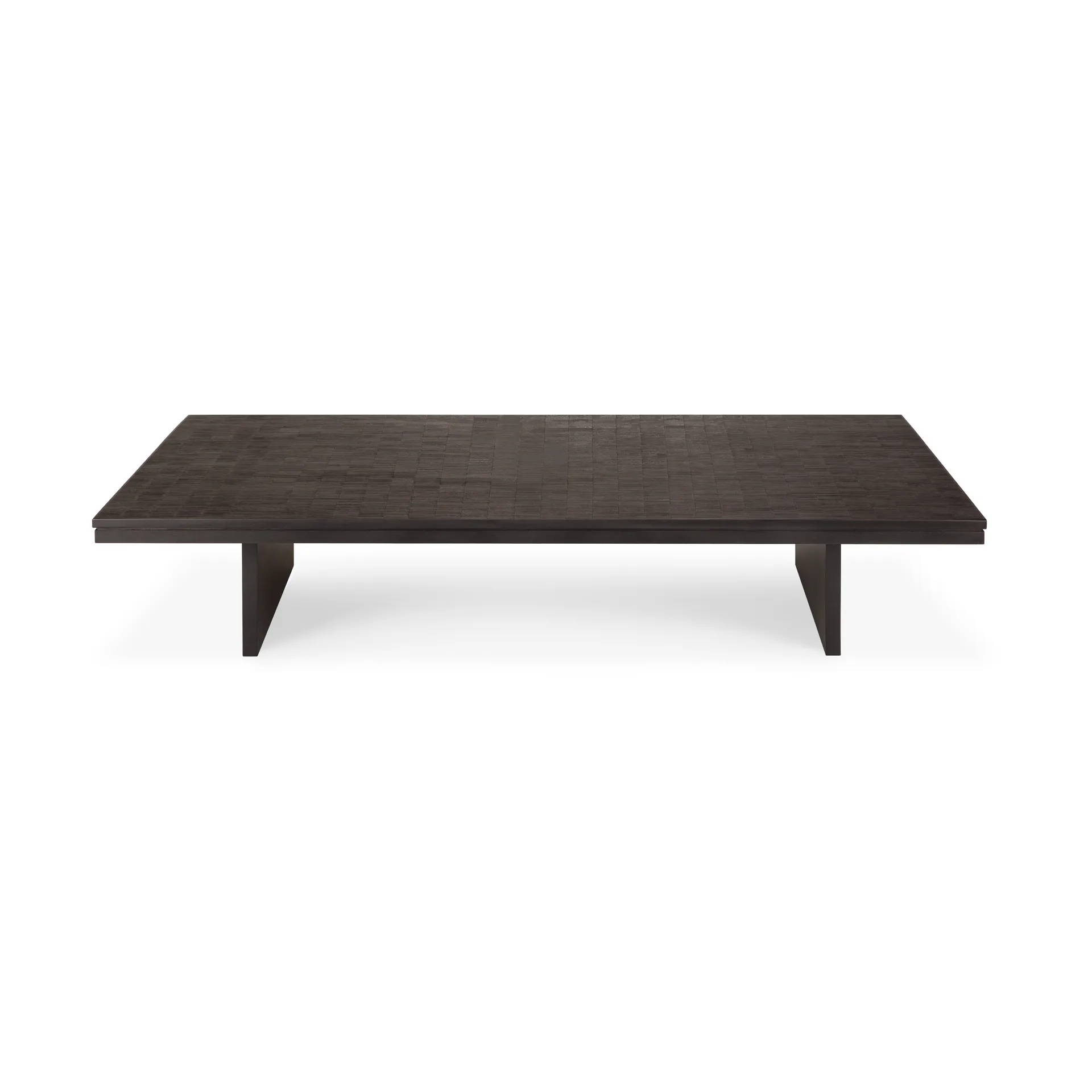 Grooves soffbord, Off black teak, 170x120 cm Ethnicraft
