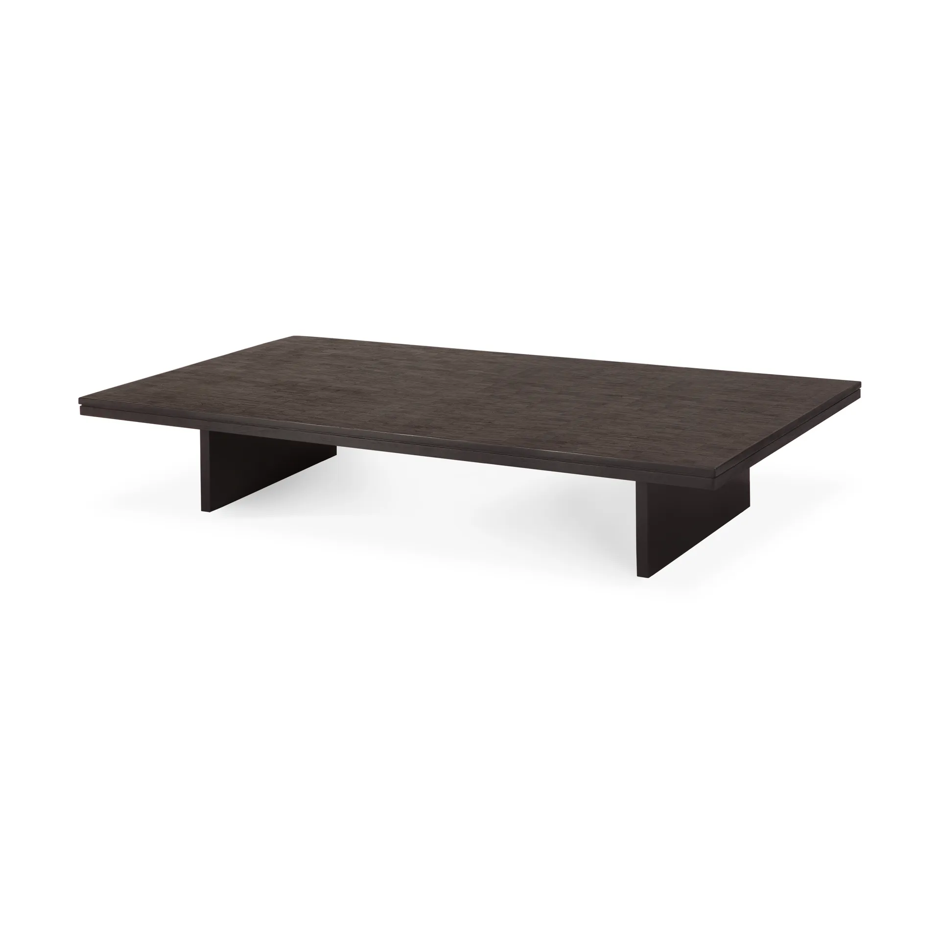 Grooves soffbord, Off black teak, 170x120 cm Ethnicraft