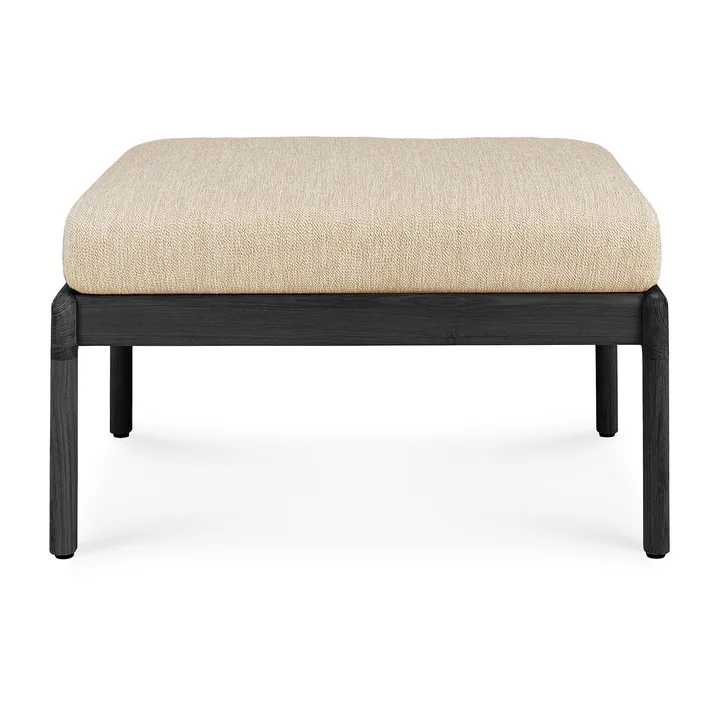 Jack outdoor fotpall svartbetsad teak - Natural - Ethnicraft