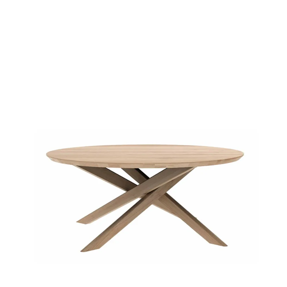 Mikado soffbord Ø100 cm, Oak wax oil round Ethnicraft