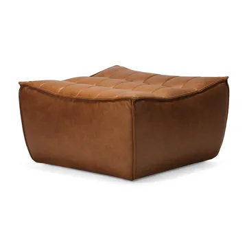 N701 fotpall 70x70 cm - Aniline leather brown - Ethnicraft