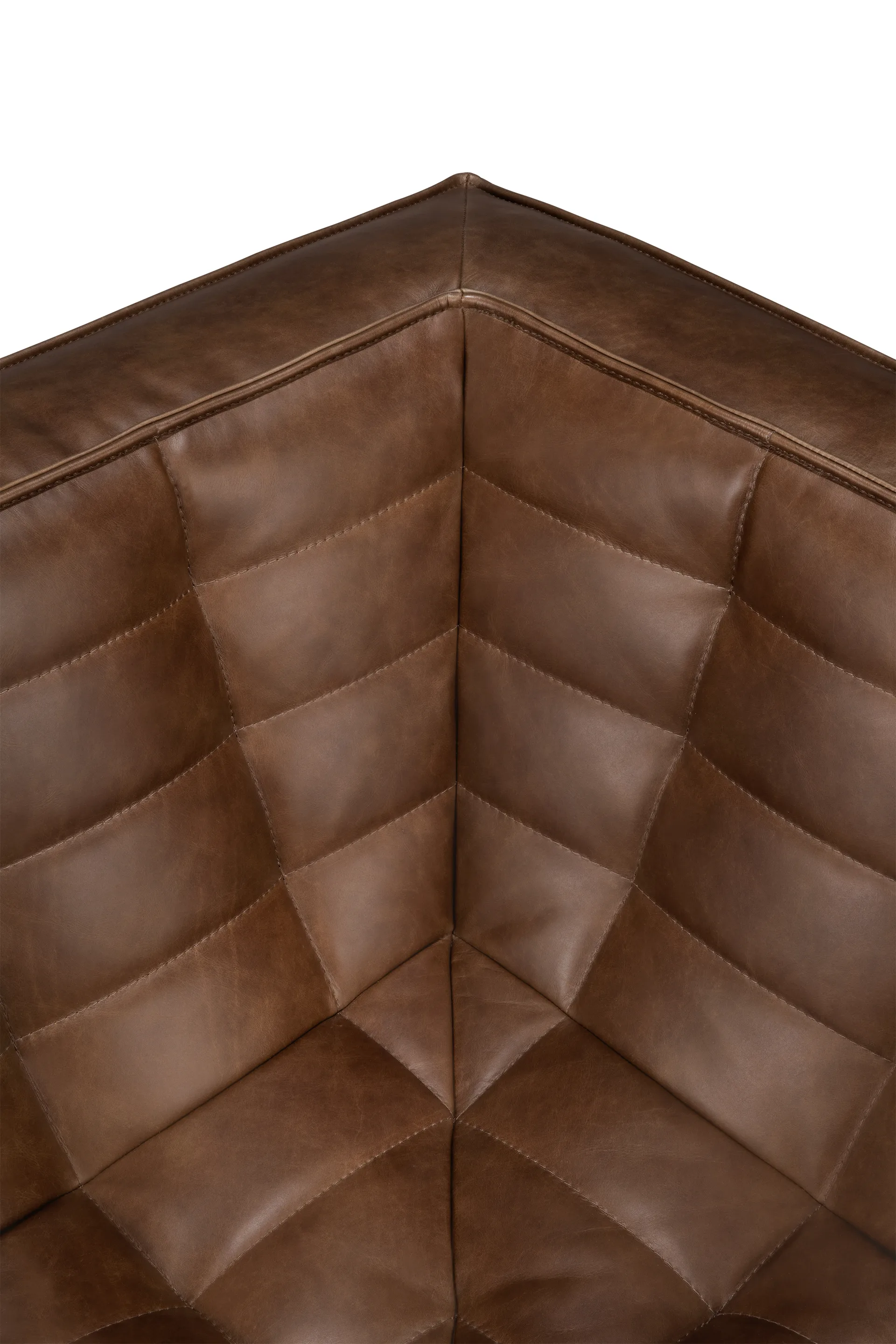 N701 hörnmodul rundad 45°, Läder Chestnut Ethnicraft