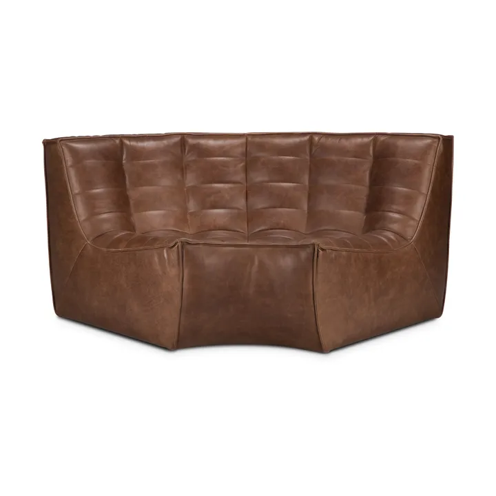 N701 hörnmodul rundad 90° - Läder Chestnut - Ethnicraft