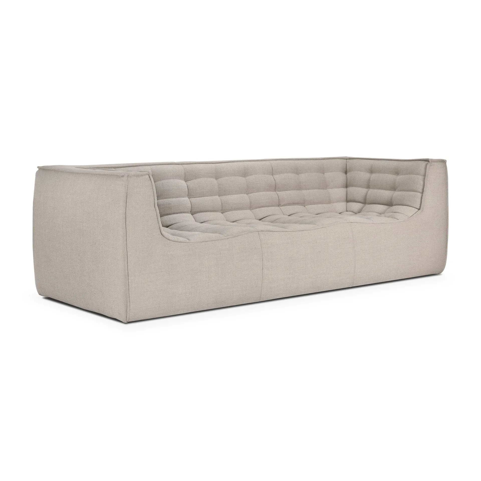 N701 soffa 2-sits, Beige, med armstöd Ethnicraft