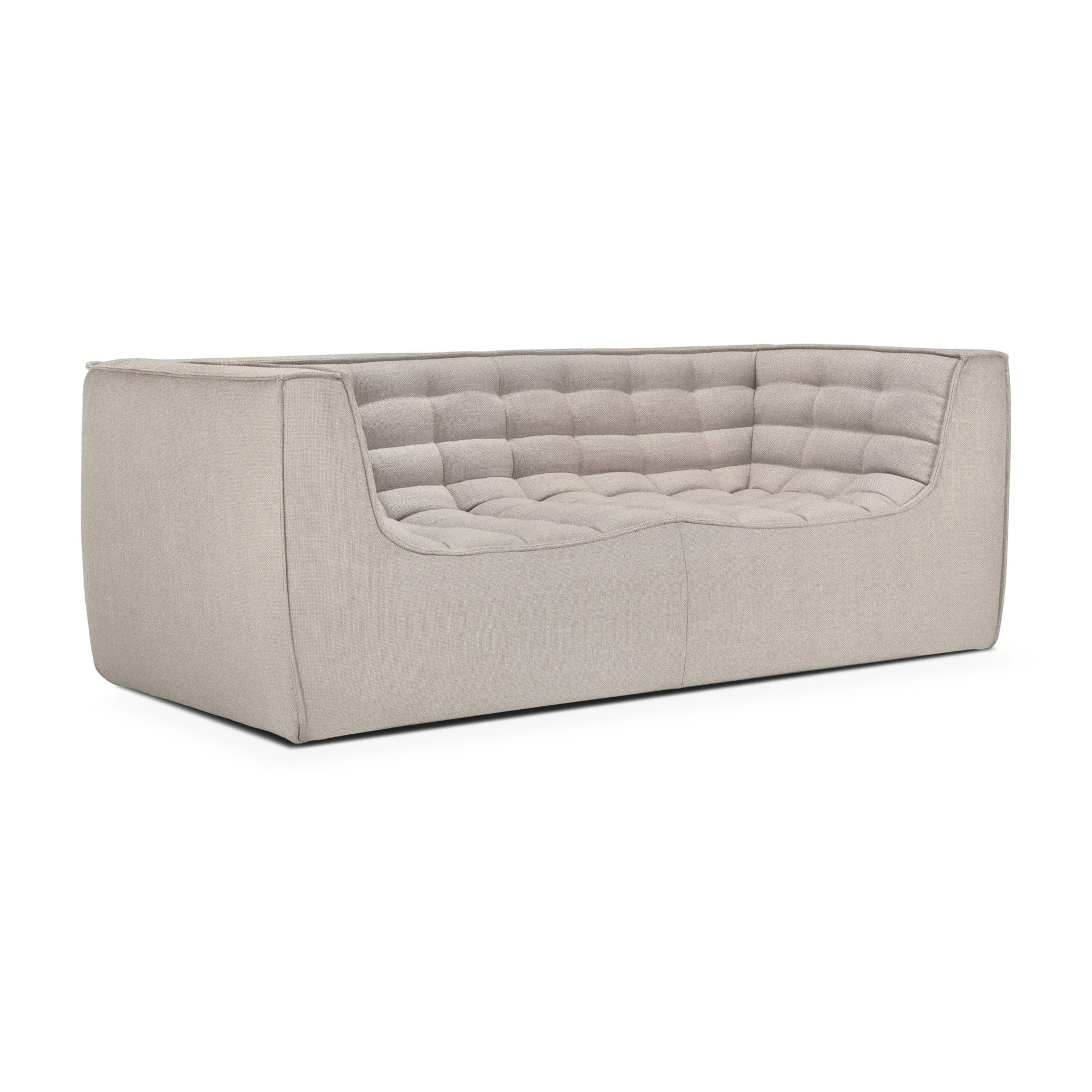 N701 soffa 3-sits, Beige, med armstöd Ethnicraft