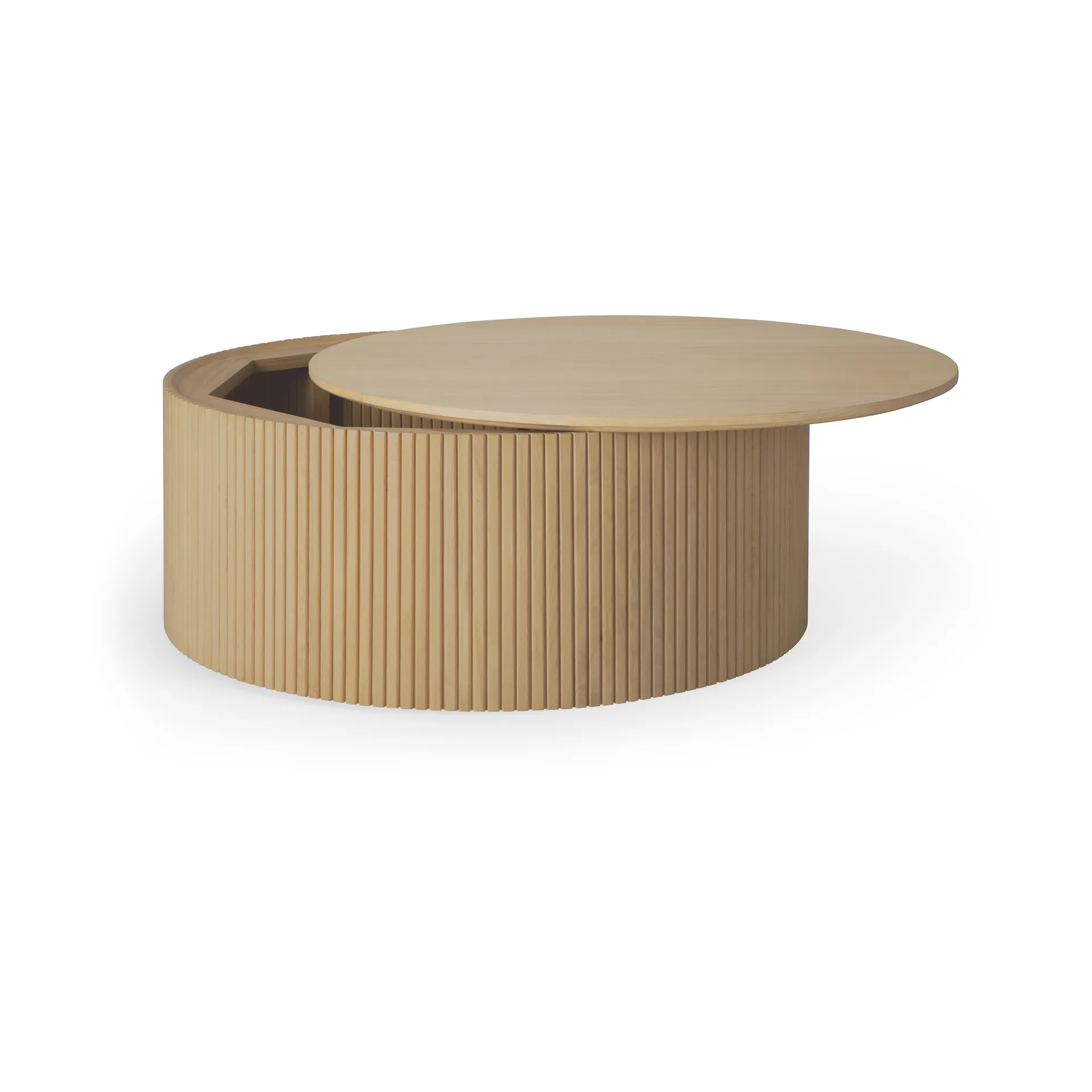 Roller Max soffbord runt, Ek, Ø80 cm Ethnicraft