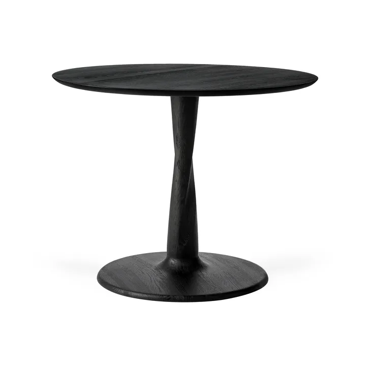 Torsion matbord - Svartlackerad ek, Ø90x69 cm - Ethnicraft