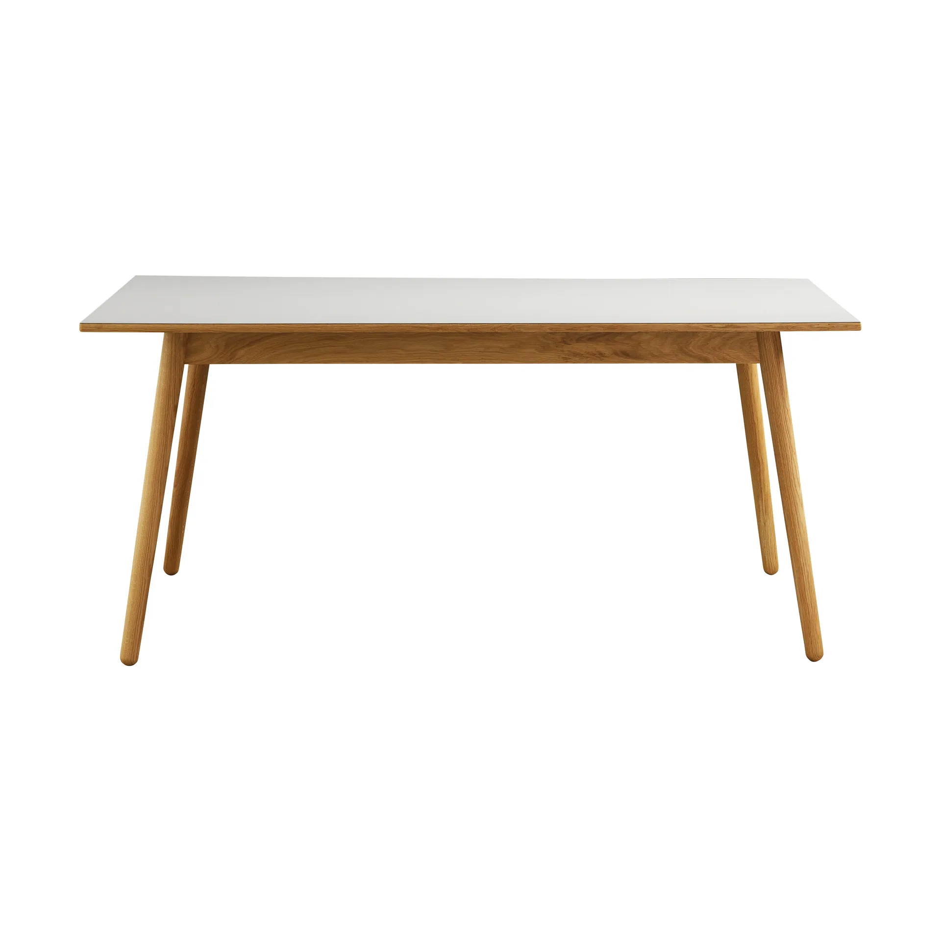 C35B matbord 82x160 cm, Light grey linoleum-oak nature waterbased laquer FDB Møbler