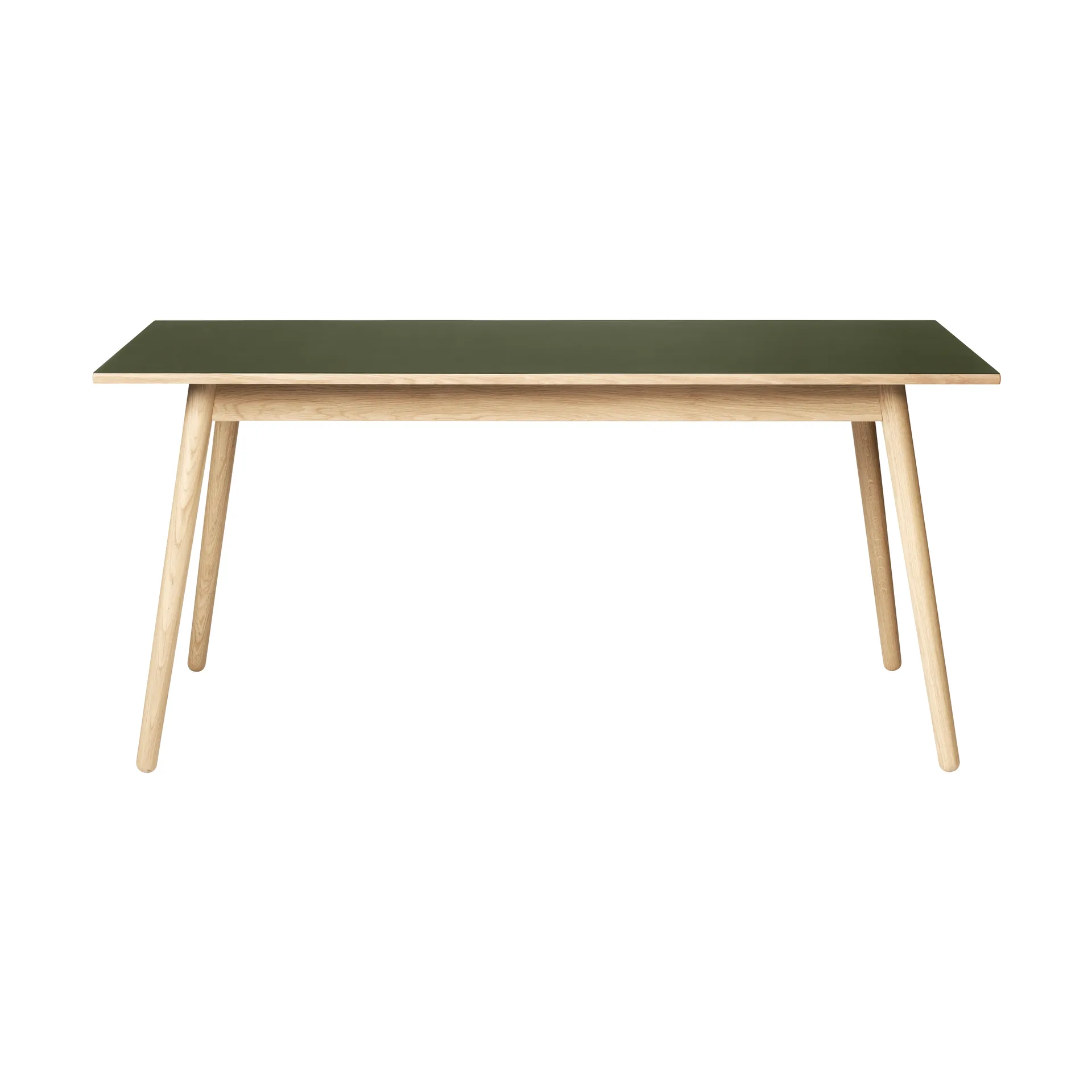 C35B matbord 82x160 cm, Olive linoleum-oak nature waterbased laquer FDB Møbler