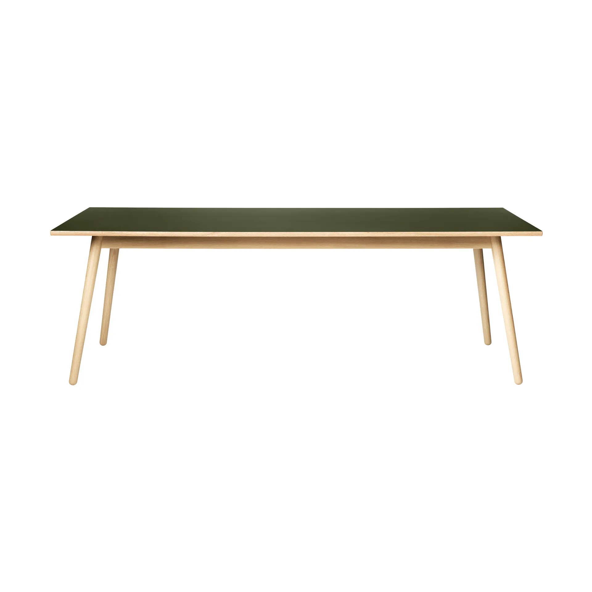 C35C matbord 95x220 cm, Olive linoleum-oak nature waterbased laquer FDB Møbler
