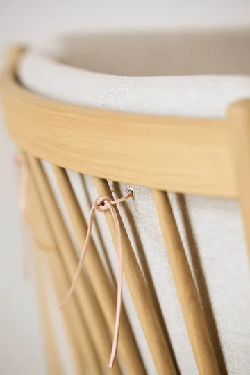 J149 soffa - Tyg grön-lackerad ek, 3-sits - FDB Møbler