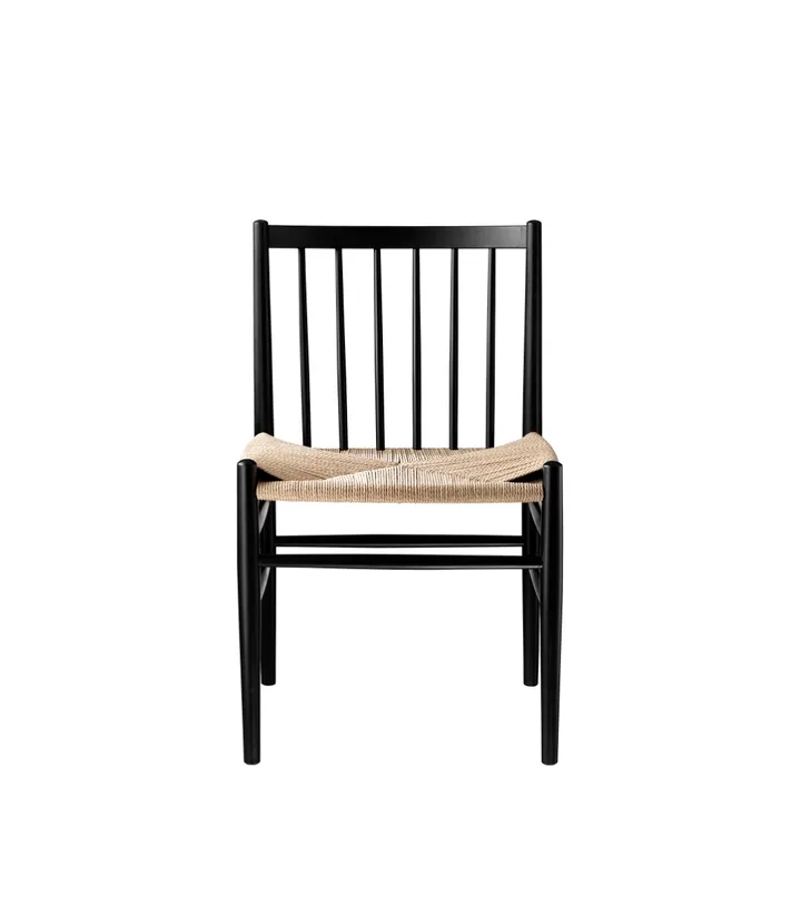 J80 stol - Beech black painted-nature - FDB Møbler